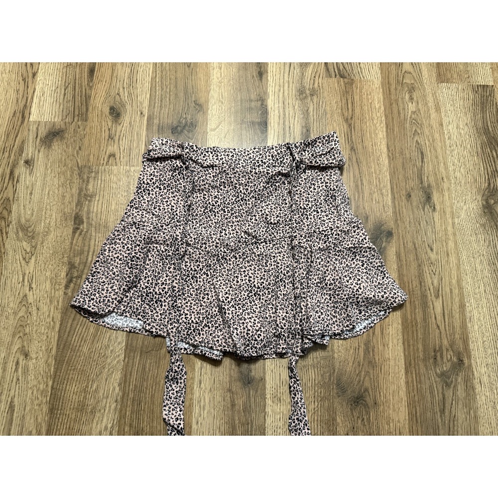 Urban Romantics Skirt, Youth Girls Size Small, Brown Black, Mini, Cheetah Print